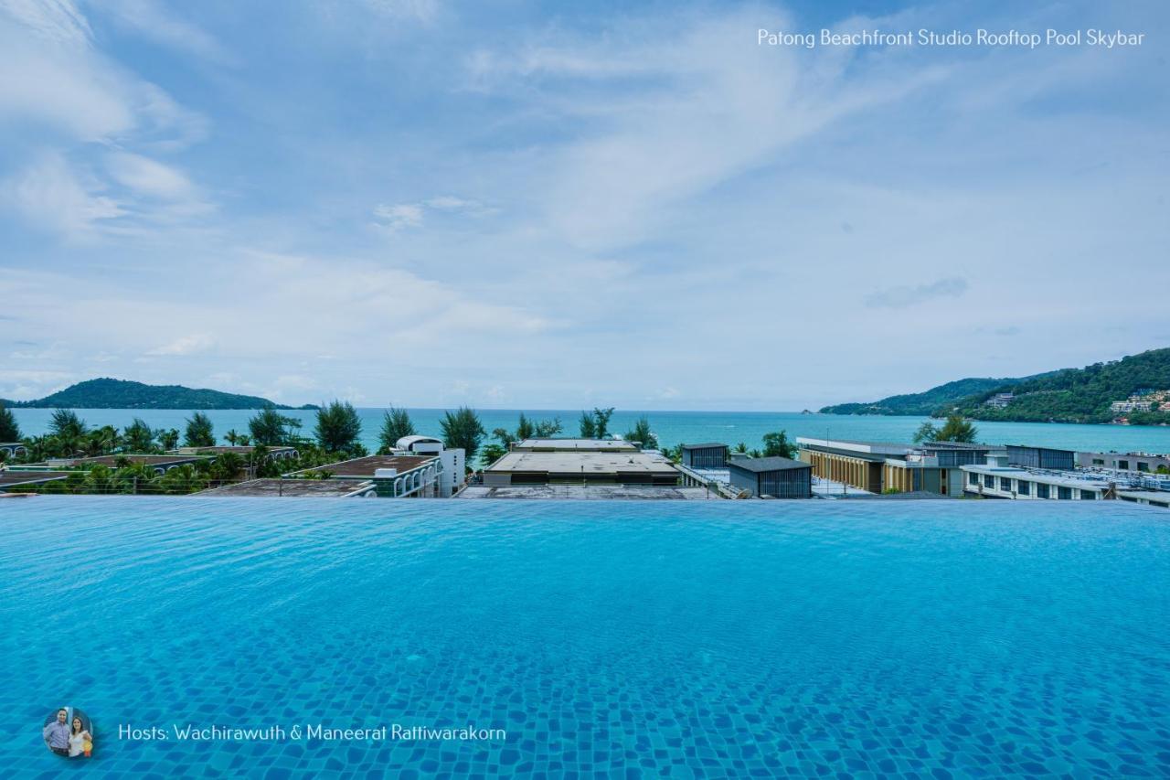 ✪✪✪✪✪ Patong Beachfront Studio Rooftop Pool Skybarアパートメント エクステリア 写真